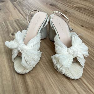 Loeffler Randall Camellia Pearl Pleated Bow Heel